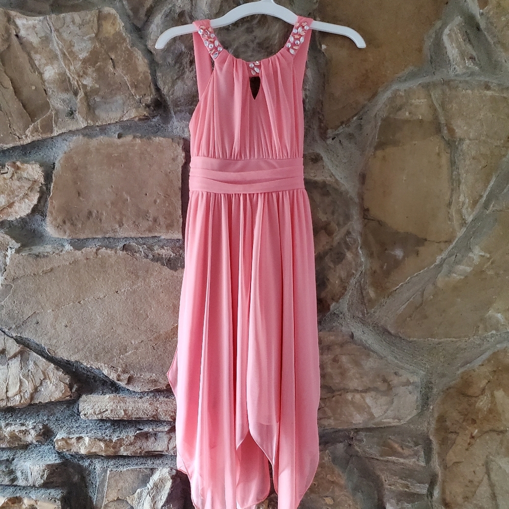 Girls  party  dress  by Rare Editions. Peach color